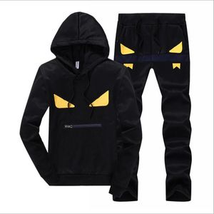 Casual heren Tracksuits Letter Print Sweatsuits Hommes Jogger Fit Suits Polover Hooded Hoodies Long Pants Outfits