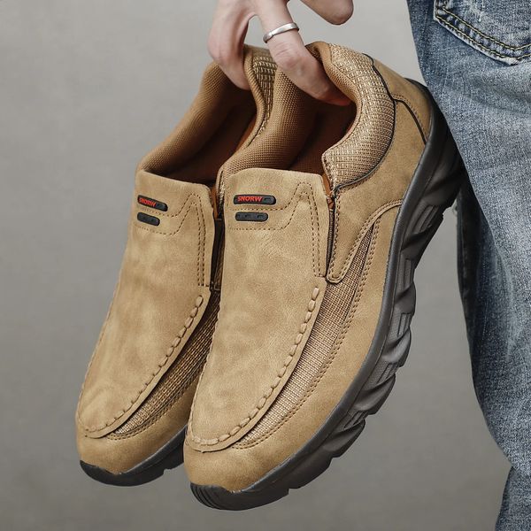 Casual on Logs Chaussures Slip for Men Confortt Walking Sneakers Brand Business Shoe Male Business Driving Footwear Comtable