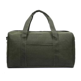 Casual Outdoor Sports Travel Bag Ademen Solid Canvas Handtas voor mannen Portable Hand Bagage Set Big Duffle Weekend XA656F Duffel Bagsb6ih