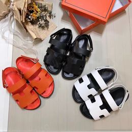 Casual Outside Women Platform Sandals Men Fashion Summer Sliders Slippers Brand Slipper Beach Real Leather Shoes Taille 35-45