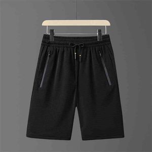 Casual broek ijs mesh s heren halve lengte midden airconditioning shorts jogging gym shorts 210716