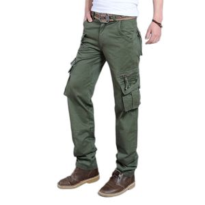 Casual broek mannen rechte losse multi-pocket rits dunne cargo broek ademende comfortabele heren broek All-match simpele trend