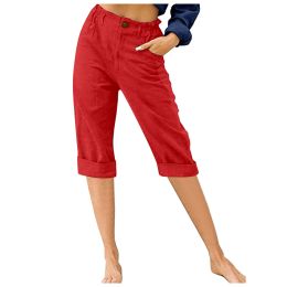 Pantalon décontracté Femmes Summer 2023 Nouveau pantalon à taille lâche à taille lâche