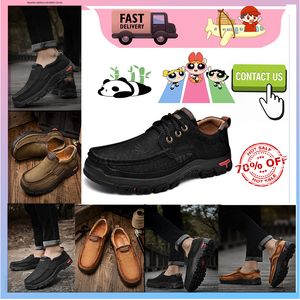 Casual Platform Leer Wandelen Luxe schoenen voor heren Echt leer oversized loafers Mode Franse stijl Anti-slijtvaste zakelijke schoenen maat 38-48