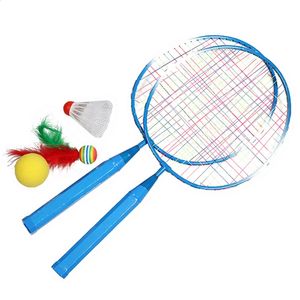 Jeux décontractés sport raquette de badminton avec volant raquettes de badminton professionnelles ensemble pour enfants enfants 240304