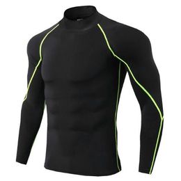 Décontracté séchage rapide chemise de course hommes musculation Sport T-shirt à manches longues haut de Compression Gym t-shirt hommes Fitness serré Rashgard