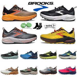Coureurs occasionnels Brooks Chaussures de course Brook Cascadia 16 Chaussures de créateur Baskets pour hommes Launch 9 Hyperion Tempo triple noir blanc maille hommes femmes baskets de sport eur 46