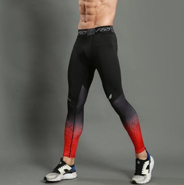 Medias de compresión de carrera casual Men Sports Leggings Fiess Sportswear pantalones largos Pantalones de entrenamiento de gimnasio Leggins flacos Hombre