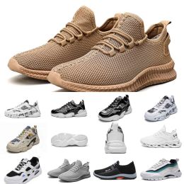 Zapatos para correr casuales Hombres de verano Cómodo Malla transpirable Sólido Negro Gris profundo Beige Mujer Accesorios Buena calidad Deporte Moda zapato para caminar