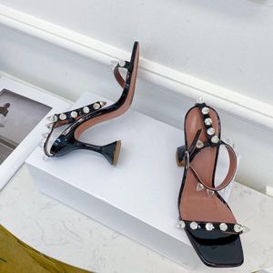 Sandaux de lady de lady sexy occasionnels Fashion Women Chaussures Sier Glitter Strass Spiks Peep Toe High Talons