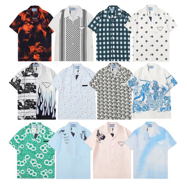 Chemises décontractées été Designer 2023 hommes femmes Hawaii Style bouton revers Cardigan à manches courtes surdimensionné chemise Blouses