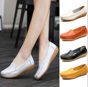 Casual Schoen Nieuwe Lente Zomer Dames Singles Schoenen Wild Flat Schoenen Casual Anti-Skid Peas Schoen Artsen Verpleegkundigen Soft Soles Moeder Schoen