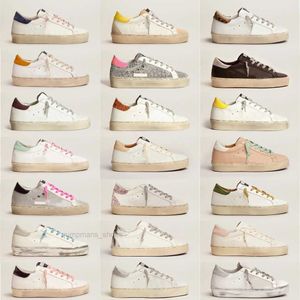 Entraîneur de chaussures décontractées Womens Flats Platform Designer Hi Star Sneakers semelle plate-forme Chaussures Femme Italie marque Designer chaussures plates Golden Classic White Do-old Dirty style