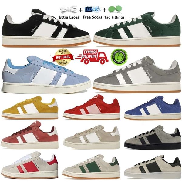 Chaussures décontractées Chaussures d'école des années 00 pour hommes femmes Vegan Gazelle Campus Spezial White Gum Collegiate Green Team Black Baskets de plein air Baskets de sport