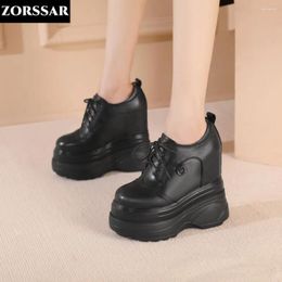 Chaussures décontractées 16 cm Haute plate-forme féminine baske