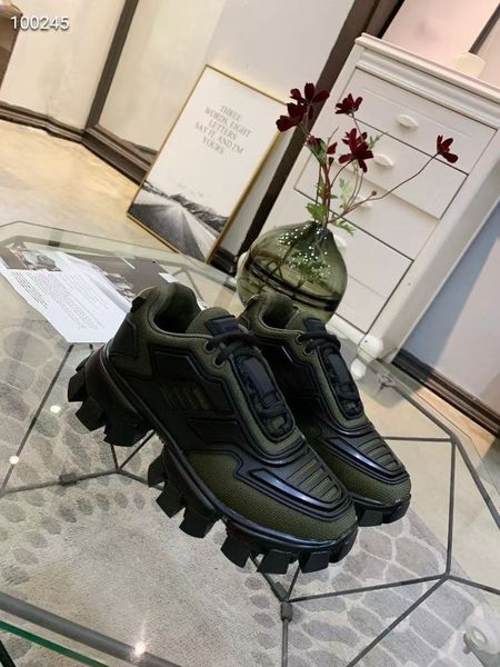 Zapatos casuales 19FW nueva Serie Capsule Camuflaje Negro Zapatos de estilista Lates P Cloudbust Thunder Zapatillas con cordones Zapatillas de plataforma con parte superior baja de goma asdasdawdasdawdadd