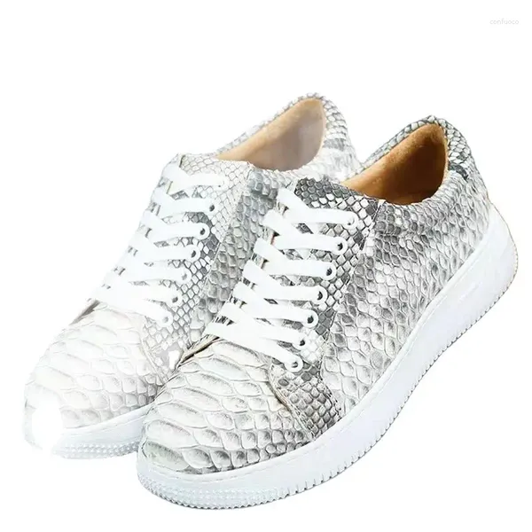 Zapatos informales 2024 Llegada de moda Snake Skin Cause Causal Sweakers de cuero PDD258