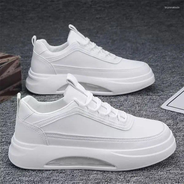 Zapatos informales 2024 Autumn Men's grueso Spare versátil Sports Sports Leisure Student Air Cushion White White Trendy