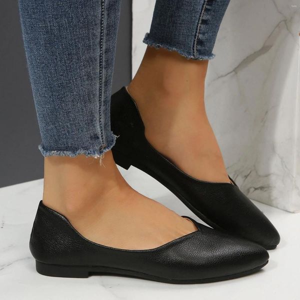 Zapatos casuales 2024 Negro para mujeres puntas puntiagudas