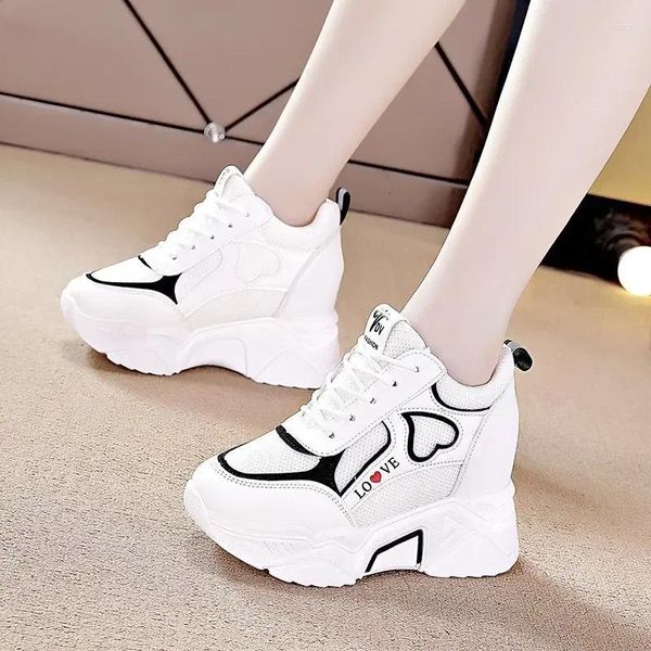 Chaussures décontractées 2024 Chunky Femme papa panier féminin Fashion Sport Mesh Lace Up Shoe High Quality Women Platform Sneakers