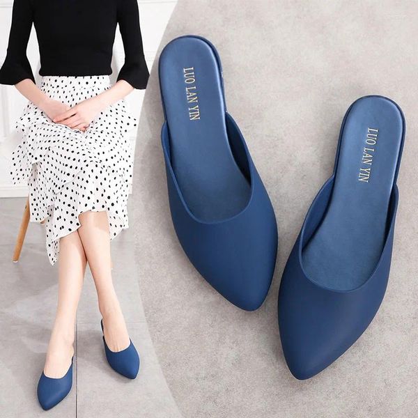 Chaussures décontractées 2024 Fashion Half Slippers Lazy Rain Summer's Summer's Jelly Korean Beach Travel Muller Single