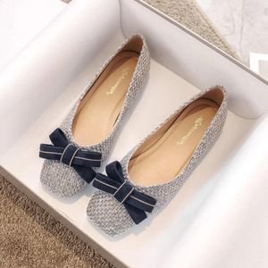 Casual schoenen 2024 mode puntige teen vrouwen flats buigen enkele zomer ballerina ondiepe mond maat #31-45