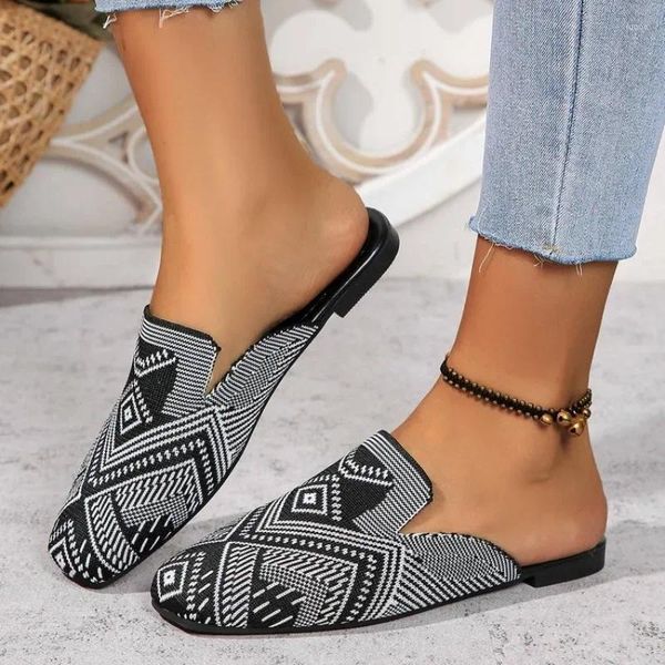 Zapatos informales 2024 Moda de moda Mujeres Slip-On Burnitable Flats Flats Mujer Comodidad Sandalia de fondo suave sin deslizamiento