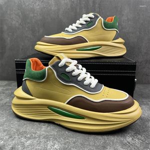 Casual schoenen 2024 Mode geel skateboard mannen streetwear hiphop sneakers voor designer platform heren sneaker zapatos hombre