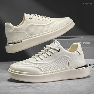 Chaussures décontractées 2024 pour hommes Plateforme à lacets Sneakers non glissa confortable Chaussure masculine Fashion blanche Sport Chunky Running