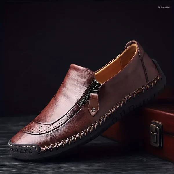 Chaussures décontractées 2024 Mentilleurs en cuir authentique modes