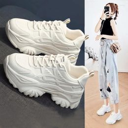 Casual Schoenen 2024 Lederen Chunky Sneakers Dames Sport Dames Dikke Witte Zwarte Dames Tennis Gevulkaniseerde Mand