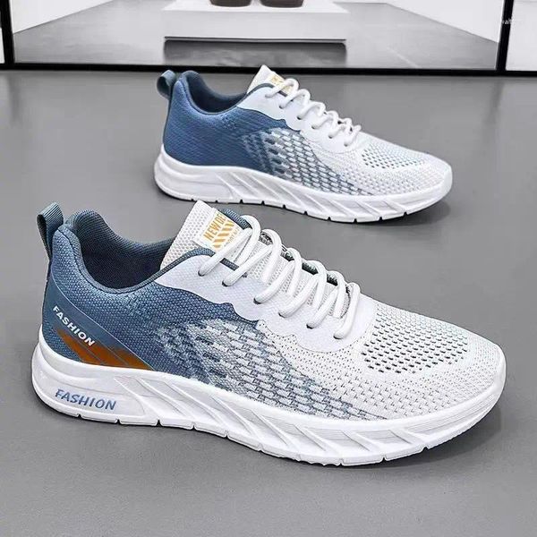 Chaussures décontractées 2024 Luxury Mesh Mesh Breathable Lightweight Youth Youth Soft Sof Sole Running and Sports Sneakers Men
