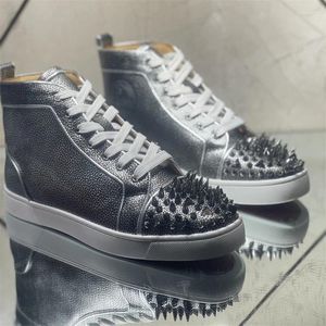 Chaussures décontractées 2024 Fashion master maître design en cuir noir nrail high top star printemps snea