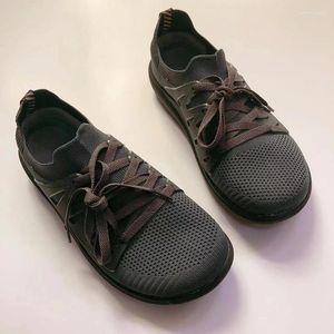 Chaussures décontractées 2024 Automne masculin masculin manquier masque large pieds nus pour hommes mots de tennis orteil de marche légère