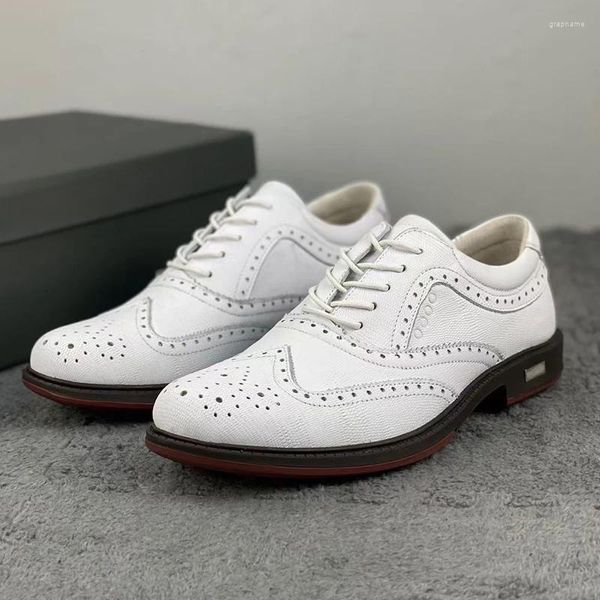 Zapatos informales 2024 Oxford Men Black White for Mens Dress Shoe Man de buena calidad Brogue