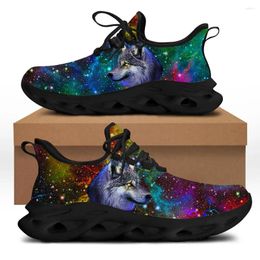 Casual schoenen 2024 Product Ademend mesh heren graffiti wolf patroon gevulkaniseerd sneakers op maat geprint