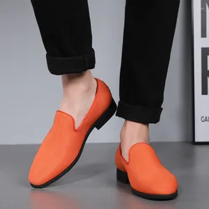 Casual schoenen 2024 Spring groot formaat gaas voor mannen ademende slip-on man loafers mode werkende flats sapatos masculino's