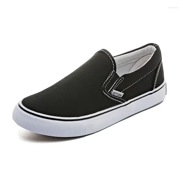 Zapatos informales 2024 Spring Fashion School Canvas Slip-On Sports Flat Sneakers