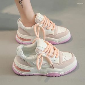 Chaussures décontractées 2024 baskets roses printanier pour la plate-forme féminine Sports de sports pour femmes avec un extérieur confortable