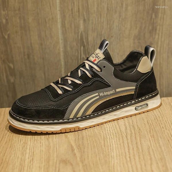 Zapatos casuales 2024 zapatillas de deporte de primavera para hombres moda estilo de vida clásico tendencia cómoda caminar a rayas