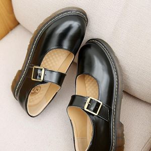 Chaussures décontractées 2024 Mode d'été Style collégial japonais Jk Uniforme Tendon Bas Bout rond Unique Mary Jane Lolita