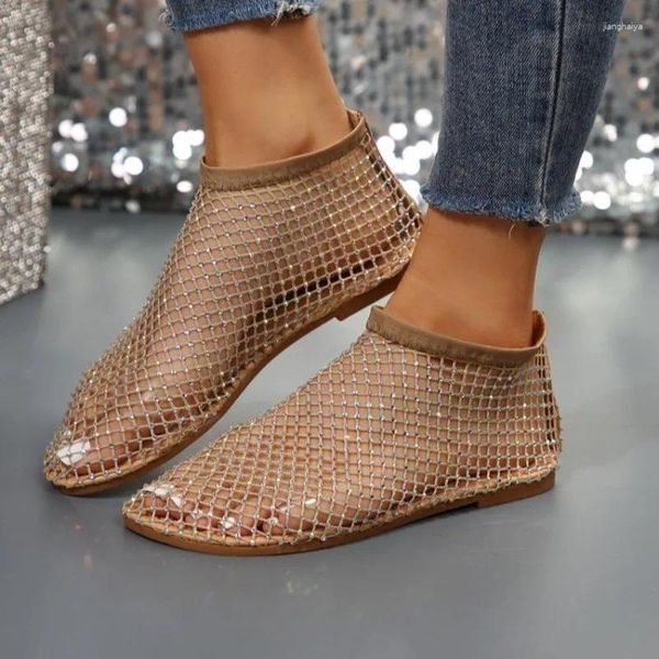 Zapatos informales 2024 Sandalias de pescado de verano Mesh femenina Gran tamaño para mujeres Zapatos de Mujer