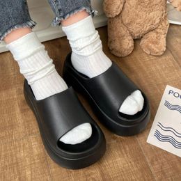 Casual schoenen 2024 Zomerplatform Slippers Vrouwen Eva Zwart Witte flops Dikke Sole Mules Comfort Slides Woman Non-Slip