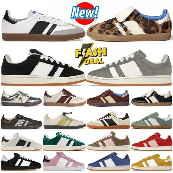 Chaussures décontractées 2024 Top Men Femmes Chaussures de course Adv Og Shoe High Quality Wales Bonner Leopard Pony Handball Gum Collegiate Team Black Mens Womens Femmers