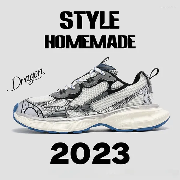 Chaussures décontractées 2024 Sentiment tendance de la rue frite de luxe