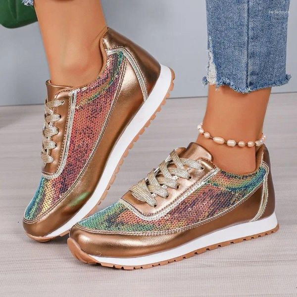 Chaussures décontractées 2024 White Chunky Women's Vulcanize Design coréen Laceen Up authentical Sports Sneaker for Holiday Working