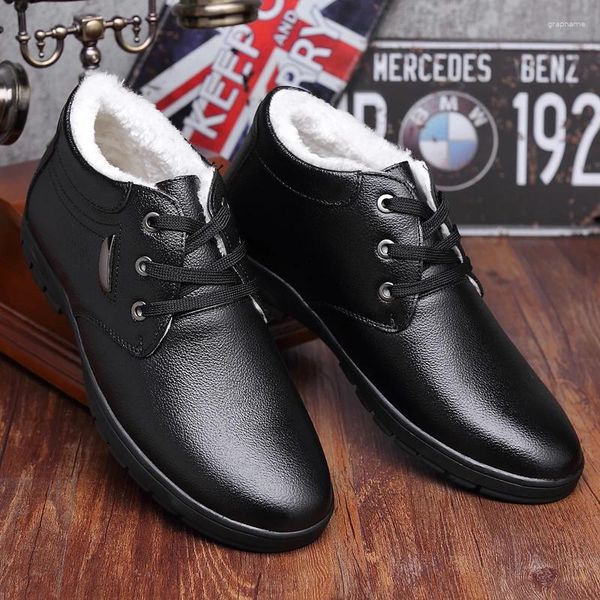 Chaussures décontractées 2024 hiver homme plat classique hommes robe en plein air à lacets en cuir véritable italien formel Oxfords taille 38-44