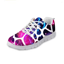 Chaussures décontractées 3D imprimé femmes Air Mesh baskets personnalisé motif de puzzle à la mode femme laçage chaussures respirant appartements filles