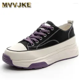 Casual schoenen 4 cm vrouwen lente zomer canvas wandelplatforms gevulkaniseerde mode dikke sneakers zapatos para mujer