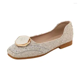 Casual Schoenen A039 Mode Glitter Platte Damesschoenen Vierkante Neus Vrije Tijd Vrouwen Vrouwelijke Flats Kristal Meisje